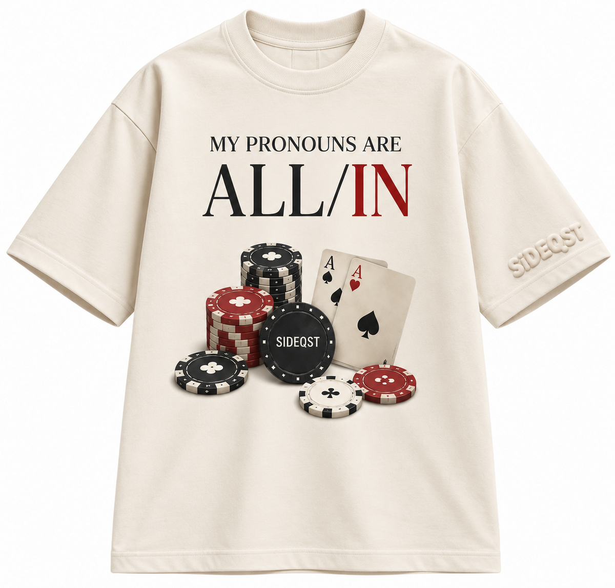 ALL IN TEE — Cream