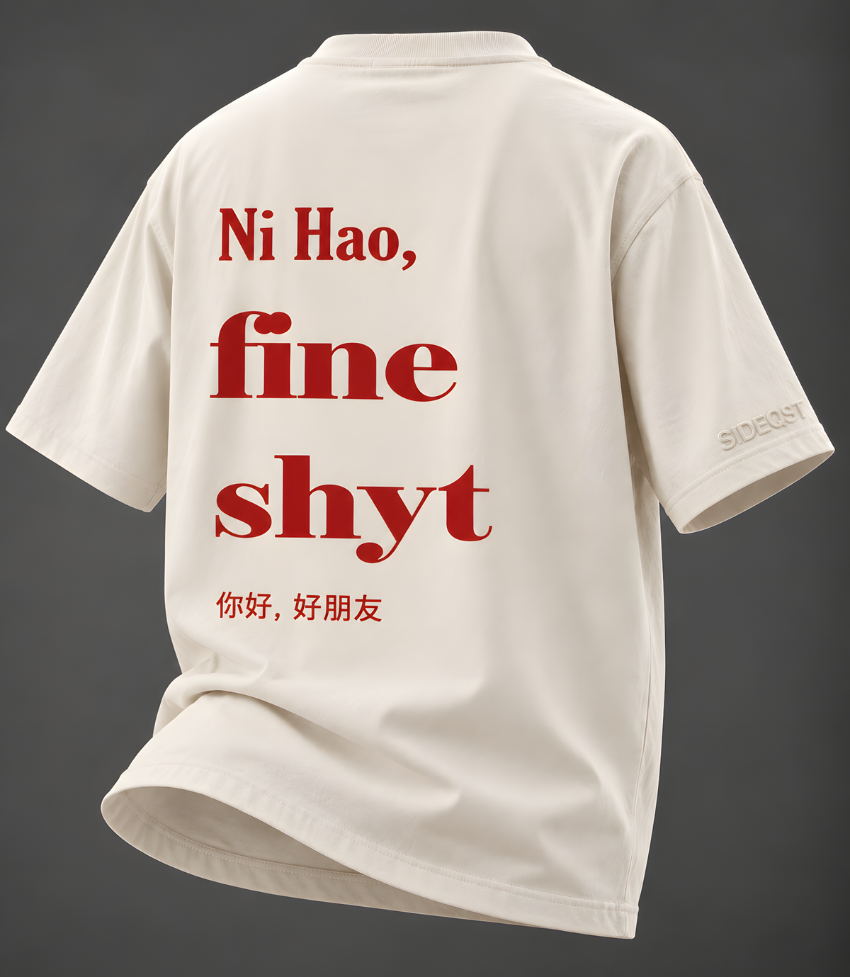 SIDEQST Ni Hao Fine Shyt Tee back