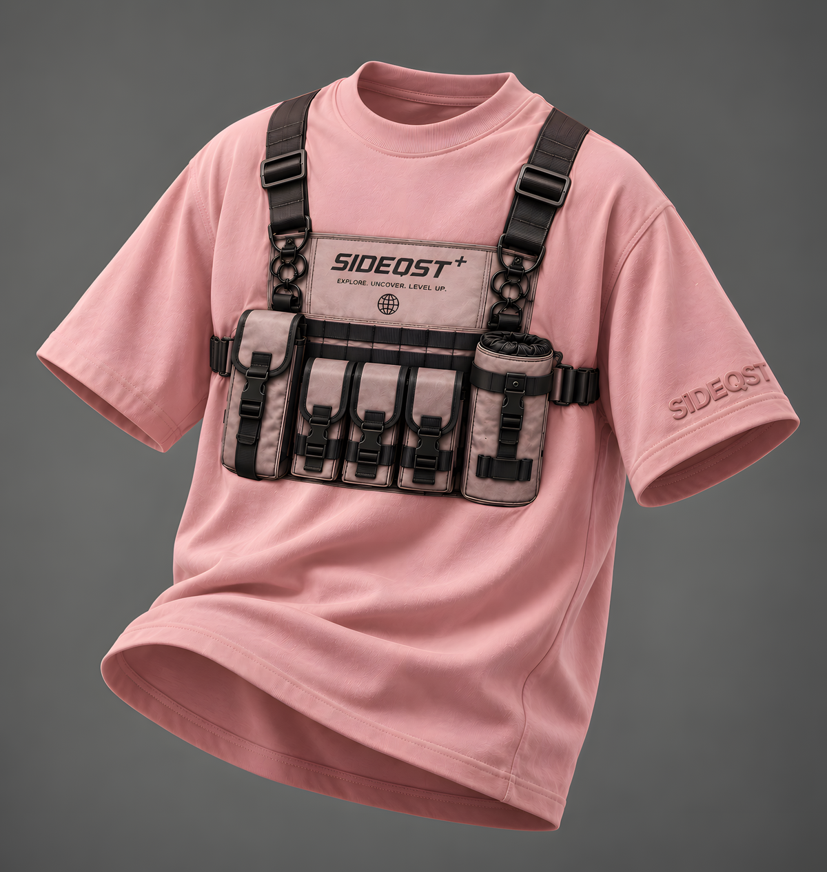 SIDEQST Pink Utility Tee